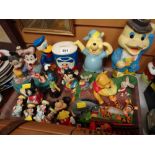 Tray of various Disney character figures etc