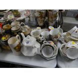 Parcel of mixed china including teapots & various patterned teacups & saucers, small parcel of Royal