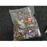 A large parcel of costume jewellery, bangles, necklaces etc