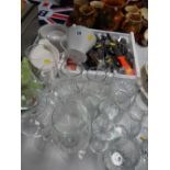 A parcel of various kitchen items including cutlery, drinking glasses etc