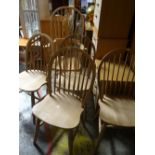 A good set of Windsor-style pine dining chairs