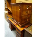 Three items of reproduction office furniture