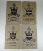 DYLAN THOMAS four exceptionally rare Swansea Grammar School Magazines, each containing some of the