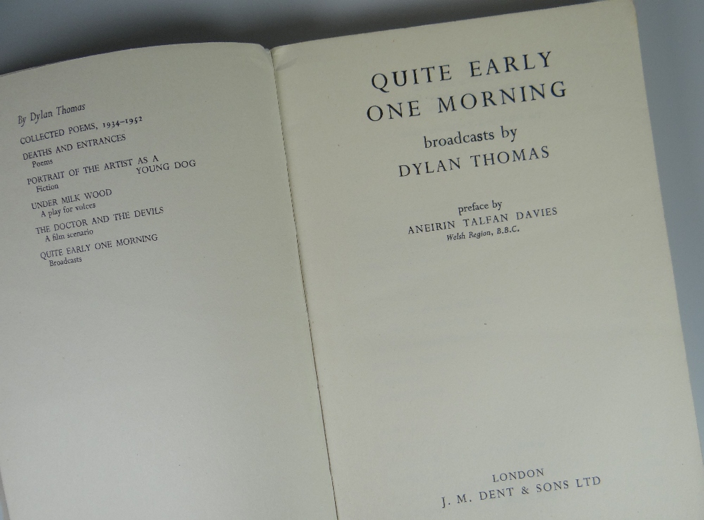 DYLAN THOMAS proof copies before publication of 'The Doctor and the Devils', 1953, 'Quite Early - Image 3 of 4