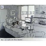 GRENFELL 'GREN' JONES MBE (1934-2007) original drawing - humorous satirical cartoon relating to