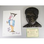 GERALD SCARFE hand-coloured limited edition (50/100) print - caricature of a standing Dylan