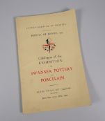 A CATALOGUE FOR 'EXHIBITION OF SWANSEA POTTERY & PORCELAIN' at the Glynn Vivian Art Gallery,