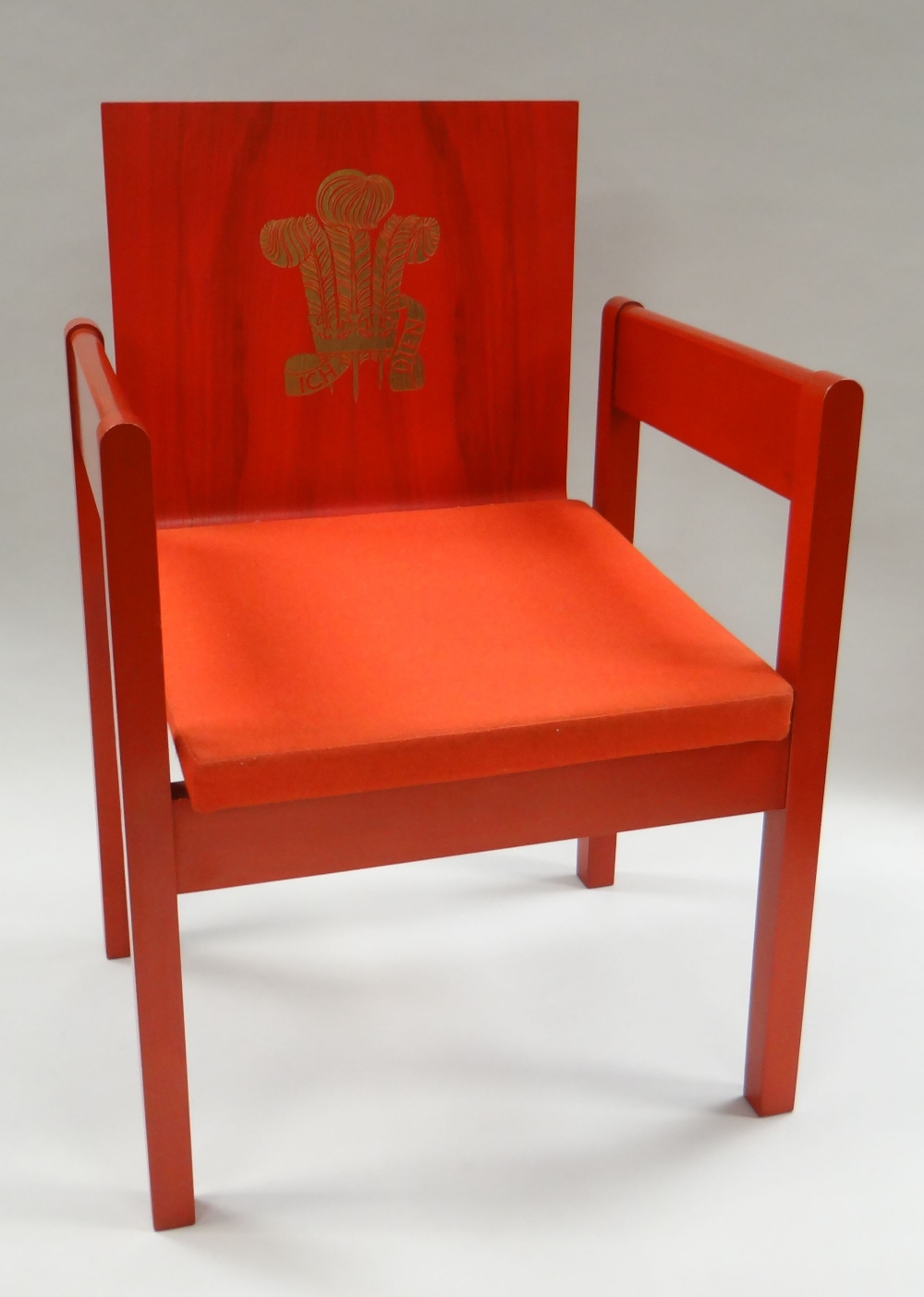 AN INVESTITURE CHAIR an icon of design being the 1969 Prince of Wales Investiture chair by Lord