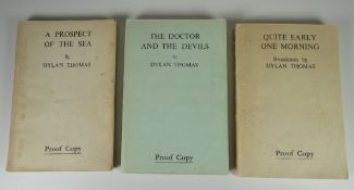 DYLAN THOMAS proof copies before publication of 'The Doctor and the Devils', 1953, 'Quite Early