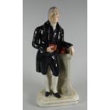 A STAFFORDSHIRE FIGURE OF CHRISTMAS EVANS the one-eyed celebrated Welsh Non-Conformist minister (