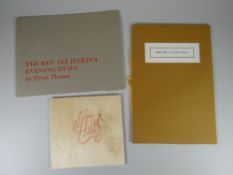 DYLAN THOMAS, three fine small-press limited editions: 1. 'The Rev Eli Jenkins Prayer', 1982, hand-