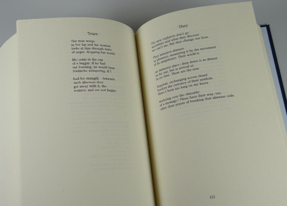 R S THOMAS special edition (1/250) copy of 'Collected Poems: 1945-1990' dated 1993 and bound in blue - Image 3 of 3