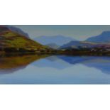 STEVEN JONES limited edition (25/150) coloured print - entitled 'Snowdon from Padarn Lake',