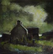 WILF ROBERTS limited edition (6/20) coloured print - farmstead, entitled 'Peniel', signed, 28 x