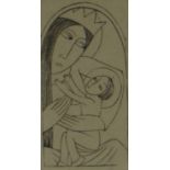 ERIC GILL limited edition (225/400) engraving - entitled 'Madonna and Child 1924', 5.25 x 3cms