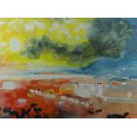 JOHN PIPER fine original lithograph - 'Swansea Towards the Gower', printed at Gregynog, one of eight