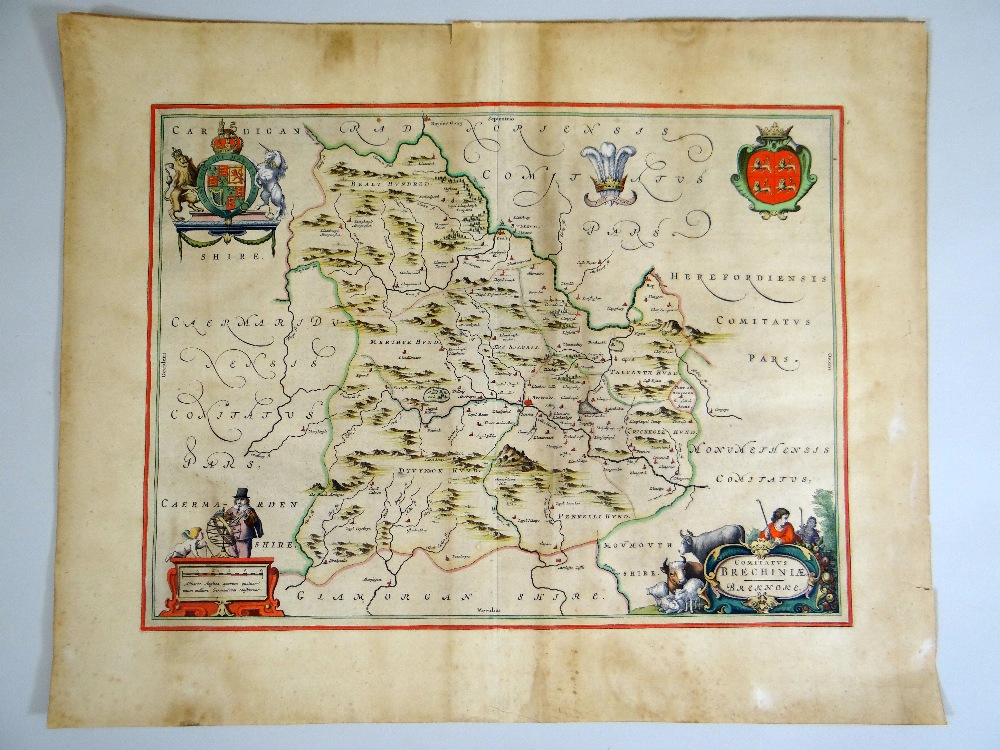 VARIOUS CARTOGRAPHERS parcel of loose Welsh antiquarian maps and topographical prints including - Image 2 of 6