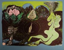 CERI RICHARDS coloured artist's proof lithograph - entitled 'Origin of Species' signed in pencil and