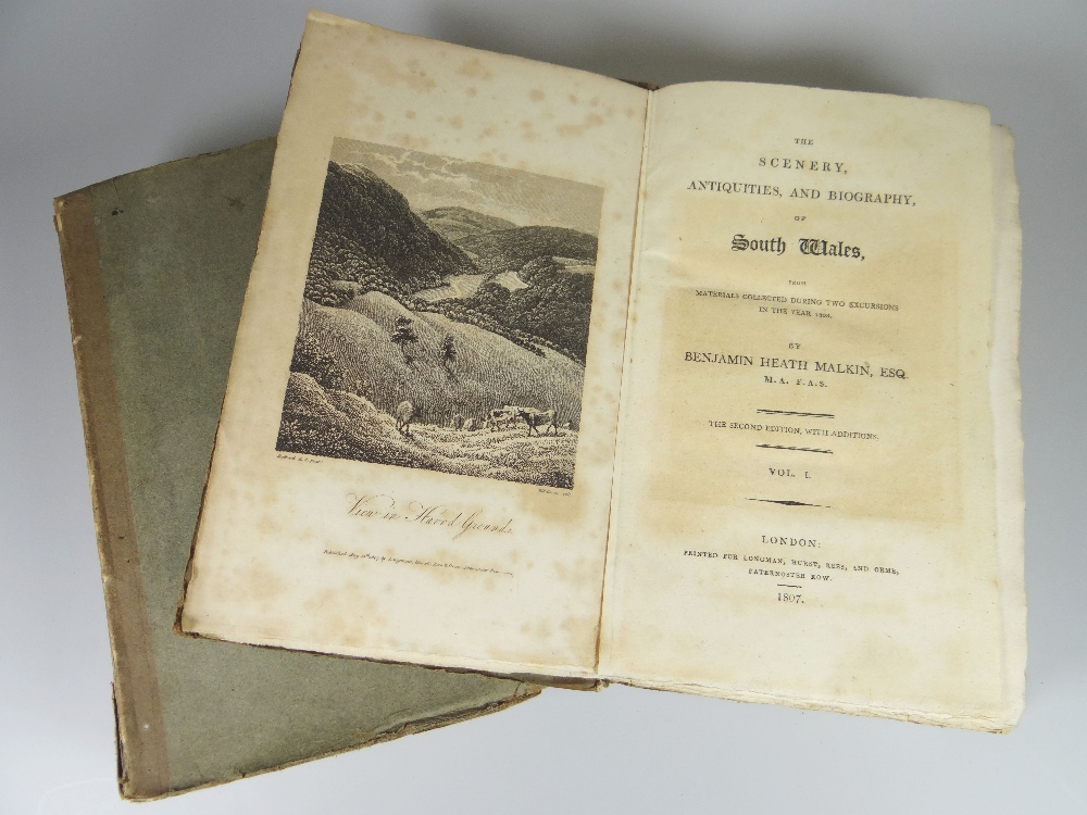 BENJAMIN HEATH MALKIN - volumes I & II 'The Scenery Antiquities & Biography of South Wales', - Image 2 of 3