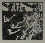 ERIC GILL wood engraving from an edition of 300 - entitled 'Safety First 1924' on Goldmark Gallery