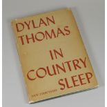 DYLAN THOMAS' signed 1st edition of 'In Country Sleep' published by New Directions, New York 1952,