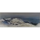 ROB PIERCY limited edition (222/500) print - Snowdonia under snow, entitled 'Pedol yr Wyddfa',