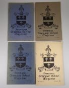 DYLAN THOMAS four exceptionally rare Swansea Grammar School Magazines containing the poet's earliest