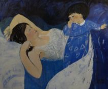 CLAUDIA WILLIAMS limited edition (8/200) print - mother and child in bed, entitled 'Morning',