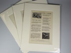 BRENDA CHAMBERLAIN, JOHN PETTS & ALUN LEWIS three illustrated Caseg Broadsheets, each signed by John