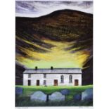 OGWYN DAVIES signed print - historic and remote Calvinistic Welsh chapel `Soar y Mynydd` with