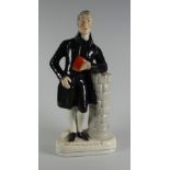 A STAFFORDSHIRE FIGURE OF REV. JOHN ELIES being the incorrect spelling for John Elias, (1744-1841)