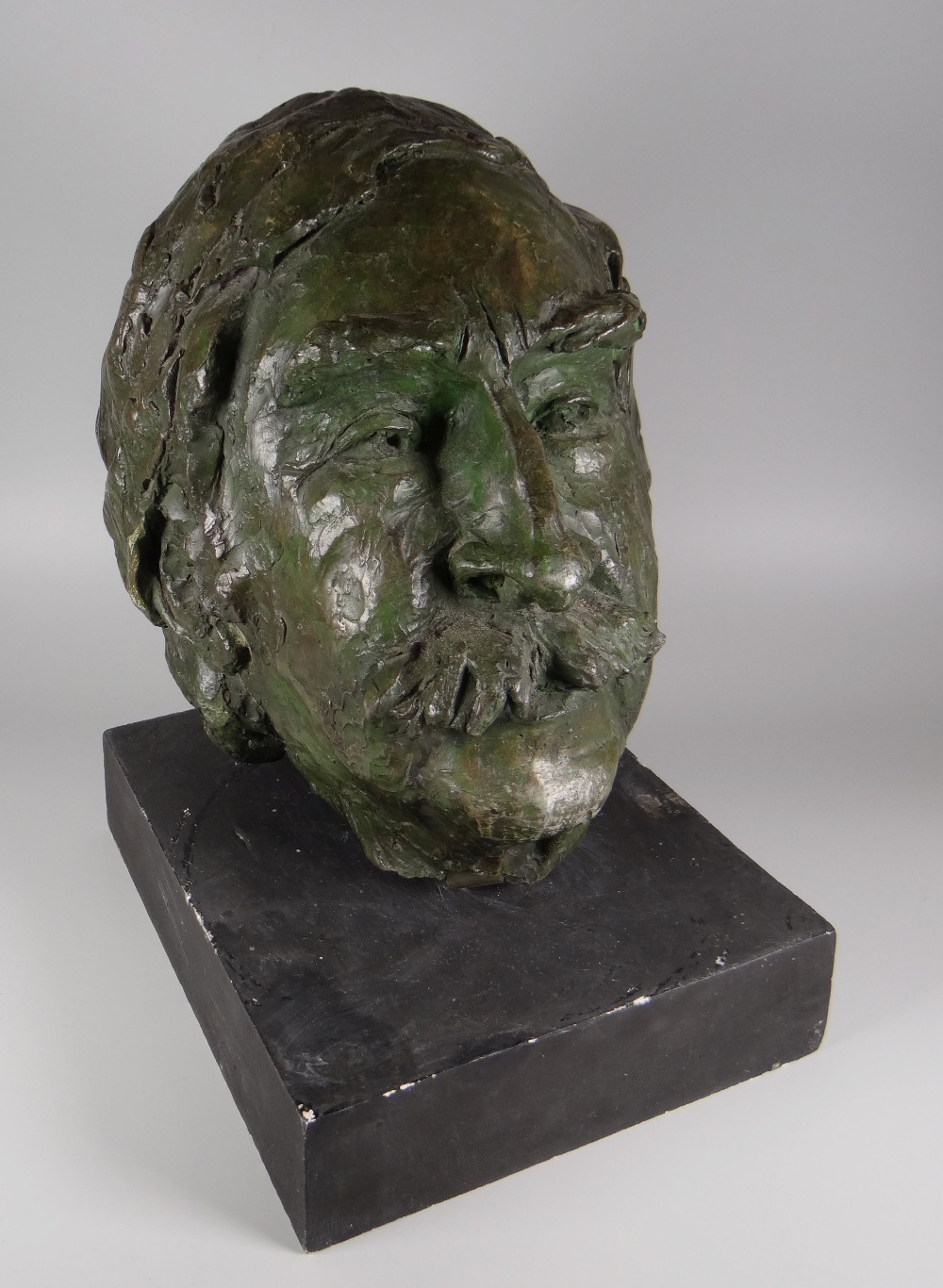 SHEILA-JEAN NEWTON (RA d.2000) a fine composition bust of Sir Kyffin Williams, 27cms high on an