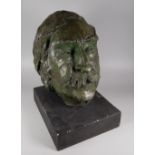 SHEILA-JEAN NEWTON (RA d.2000) a fine composition bust of Sir Kyffin Williams, 27cms high on an