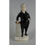 A STAFFORDSHIRE FIGURE OF JOHN BRYAN the Welsh Wesleyan Methodist minister (1776 - 1856) modelled