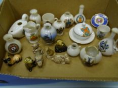 Quantity of W H Goss crested and other china, Wade Whimsies etc
