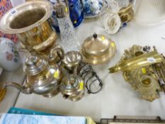 Claret jug, an electroplated urn and similar items