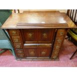 Good walnut cased Singer sewing machine table