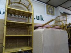 Quantity of wicker and bamboo furniture etc