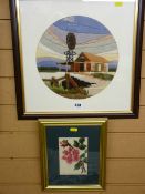 Two framed woolwork pictures