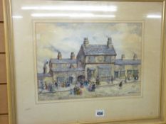 GLADYS DAWSON watercolour - fine depiction of 'The Old Sun Inn, Conwy', signed with label verso