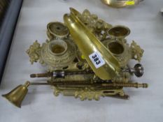 Brass inkstand, other brassware and similar items