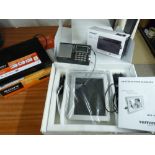 Digital photo frame, Sony world radio, boxed wireless etc