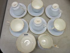 Quantity of delicate light blue coloured teaware