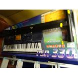 Yamaha PSR-330 electronic keyboard with 'X' frame stand E/T