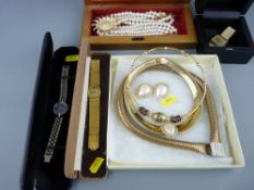Selection of costume jewellery and lady's watches