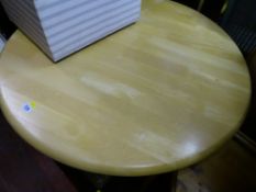 Light wood breakfast table and two chairs