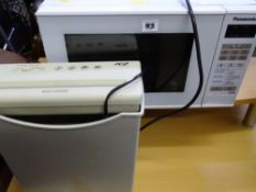 Panasonic microwave oven and a paper shredder E/T