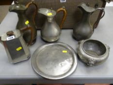 Parcel of beaten and other pewter
