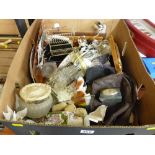 Box of mixed ornamental and other items