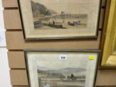 Two framed antique prints - North Wales views